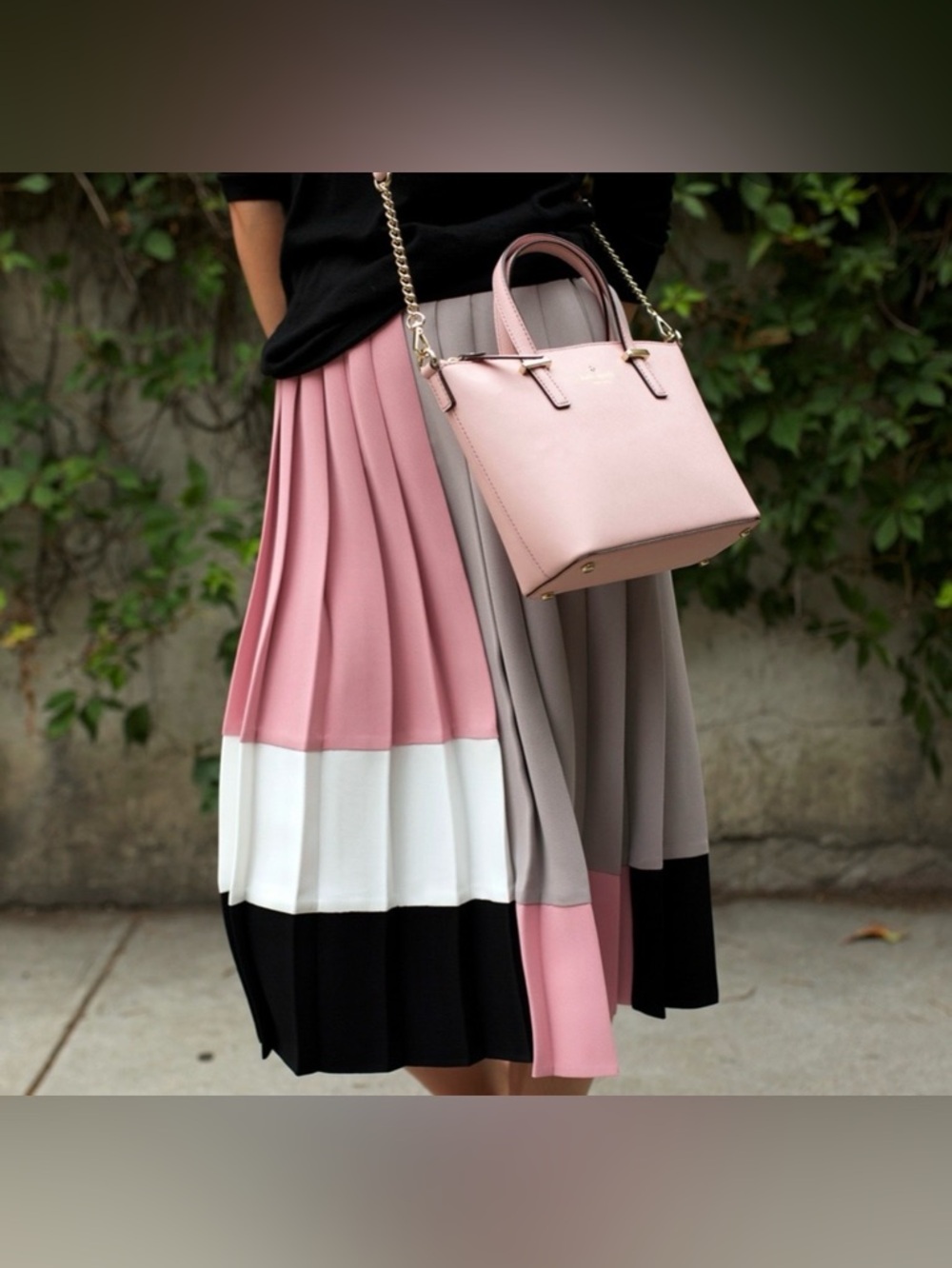 Kate Spade Colorblock Pleated Skirt